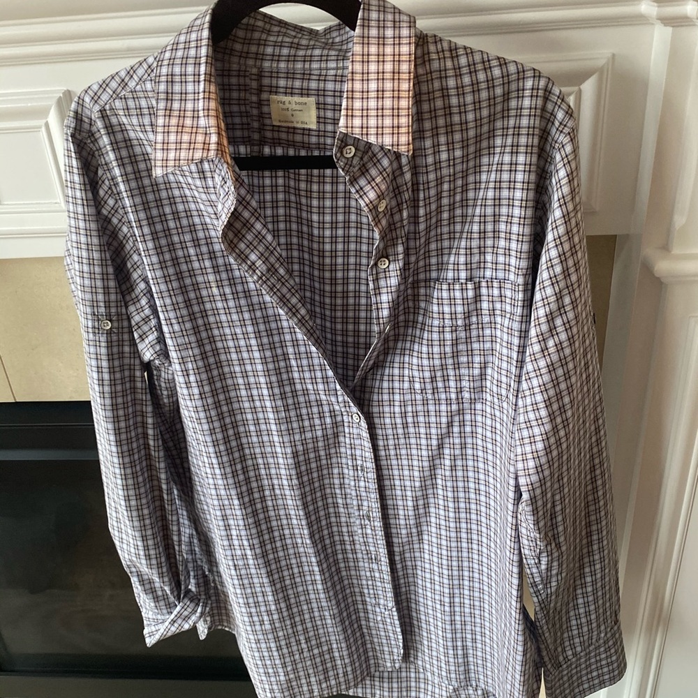 Beautiful plaid oversized thick cotton button down